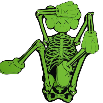 Skeleton Board Cutout Ornament- Green Giclee Print by Kaws- Brian Donnelly