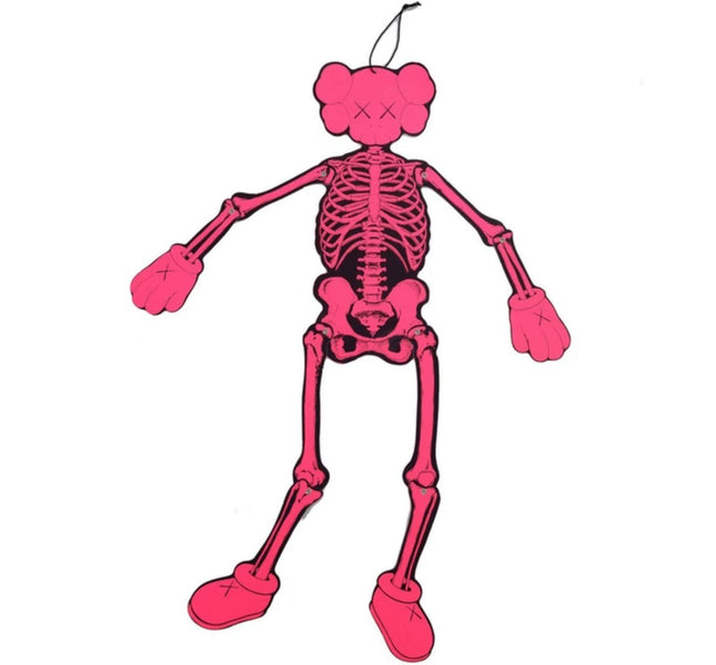 Skeleton Board Cutout Ornament- Pink Giclee Print by Kaws- Brian Donnelly
