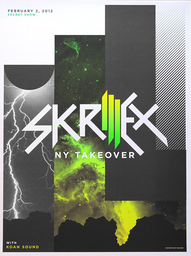 Skrillex NY Takeover 3 2012 Silkscreen Print by MFG- Matt Goldman