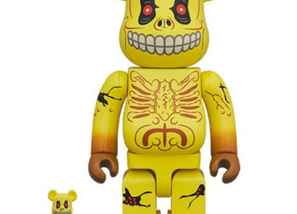 Skull Face 100% & 400% Be@rbrick Art Toy by Madballs x Medicom