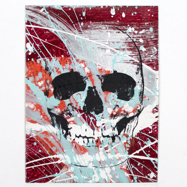 Skull No Line HPM Acrylic Silkscreen Print by Bobby Hill