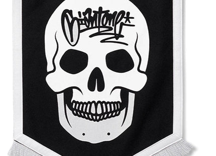 Skull Silkscreen Print Pennant Tapestry by Mike Giant