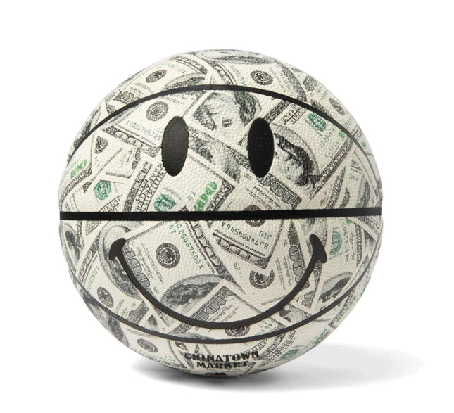 Smiley Money Ball- Multi Basketball Object Art by China Town Market