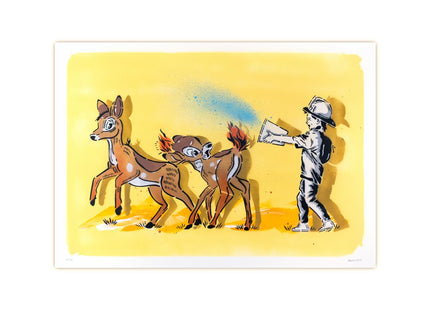 Solidarity Yellow HPM Stencil Spray Paint Acrylic Print by Praxis