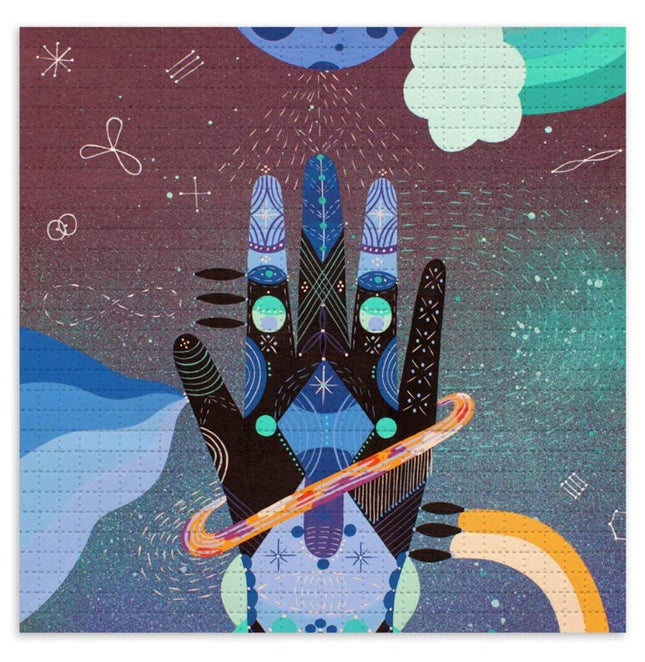 Space Hand Blotter Paper Archival Print by Bunnie Reiss