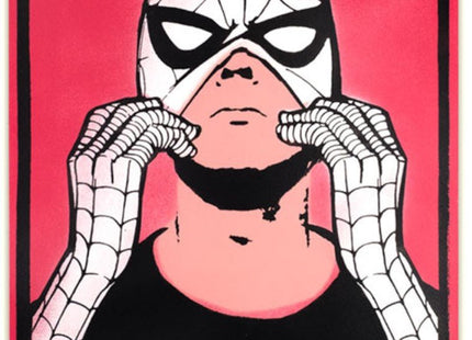 Spider Andy White Suit HPM Stencil Silkscreen Print by Copyright