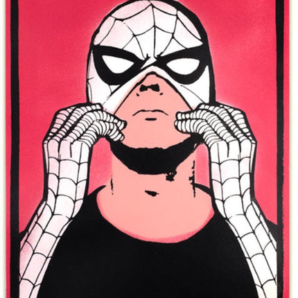 Spider Andy White Suit HPM Stencil Silkscreen Print by Copyright