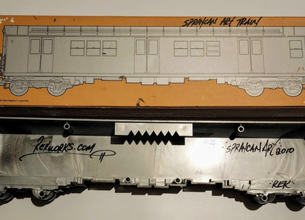 Spraycan Art Original All City Style Train Painting by Rek Santiago