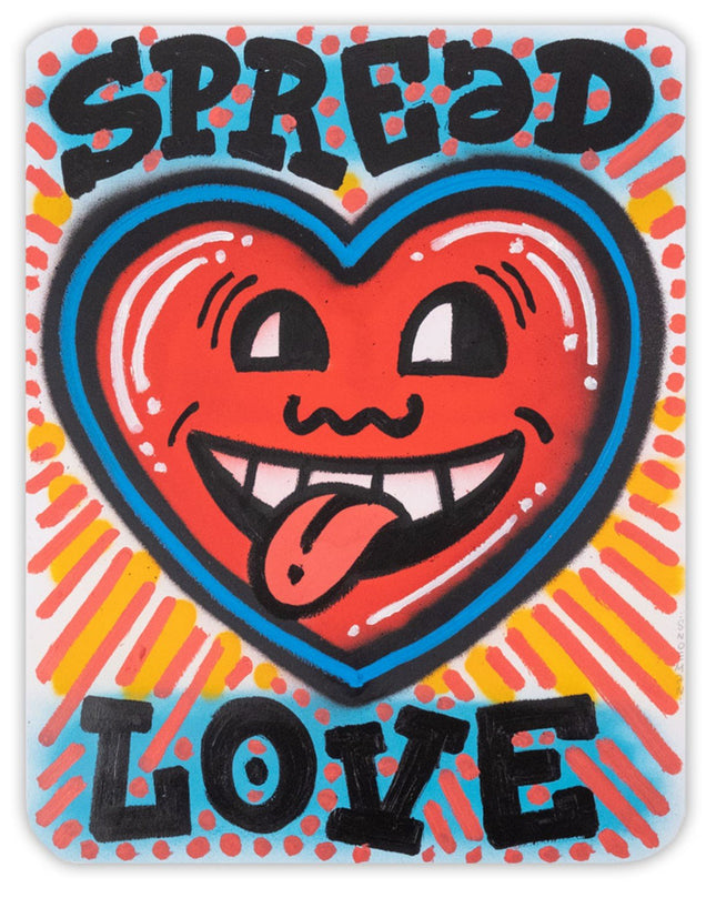 Spread Love XII Original Acrylic Spray Paint Painting by Snoeman