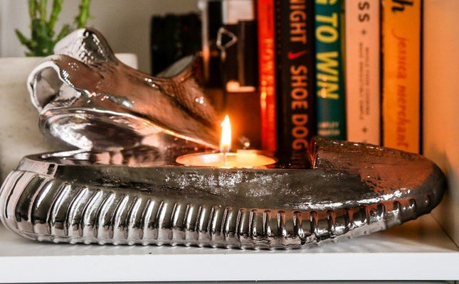 SS001 Pewter Yeezy Shoe Sculpture by Ceeze