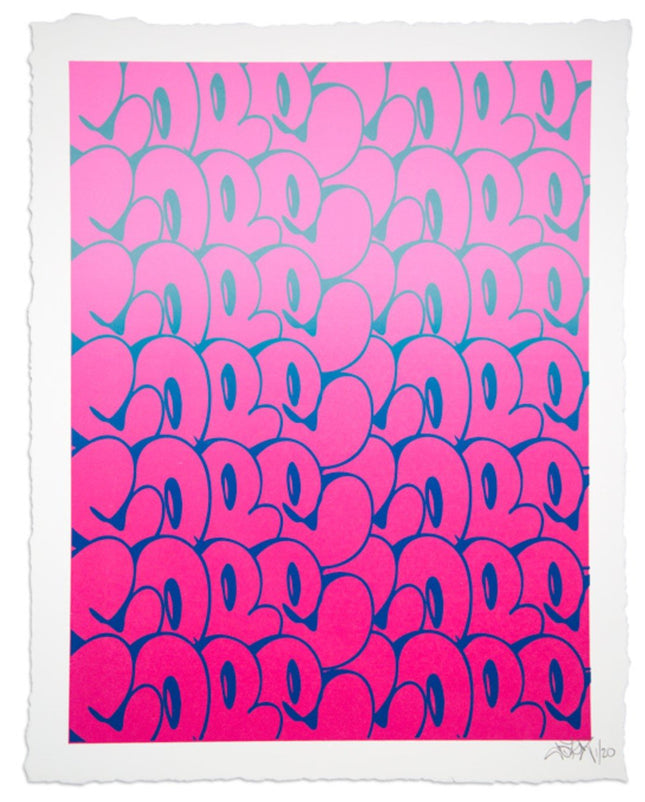 Stacked Bubble Throwies Pink Silkscreen Print by Cope2- Fernando Carlo