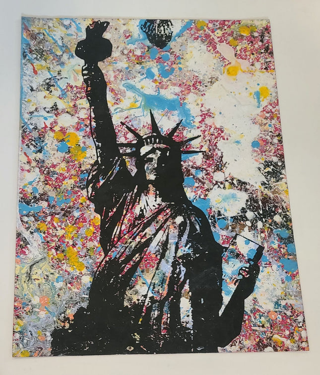 Statue of Liberty II HPM Acrylic Silkscreen Print by Bobby Hill