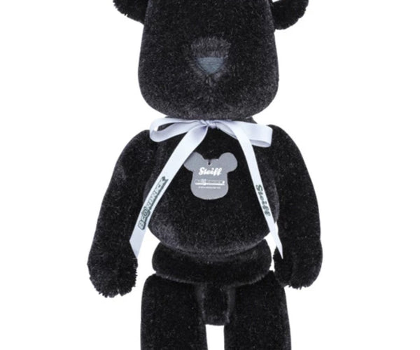 Steiff Bear- Black 400% Be@rbrick – Sprayed Paint Art Collection