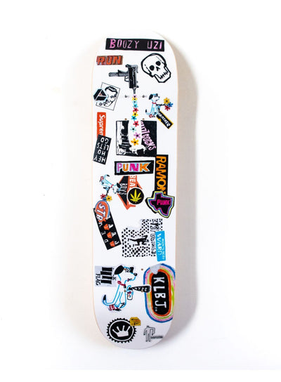 Sticker Board 1 Skateboard Art Deck by Bill Barminski