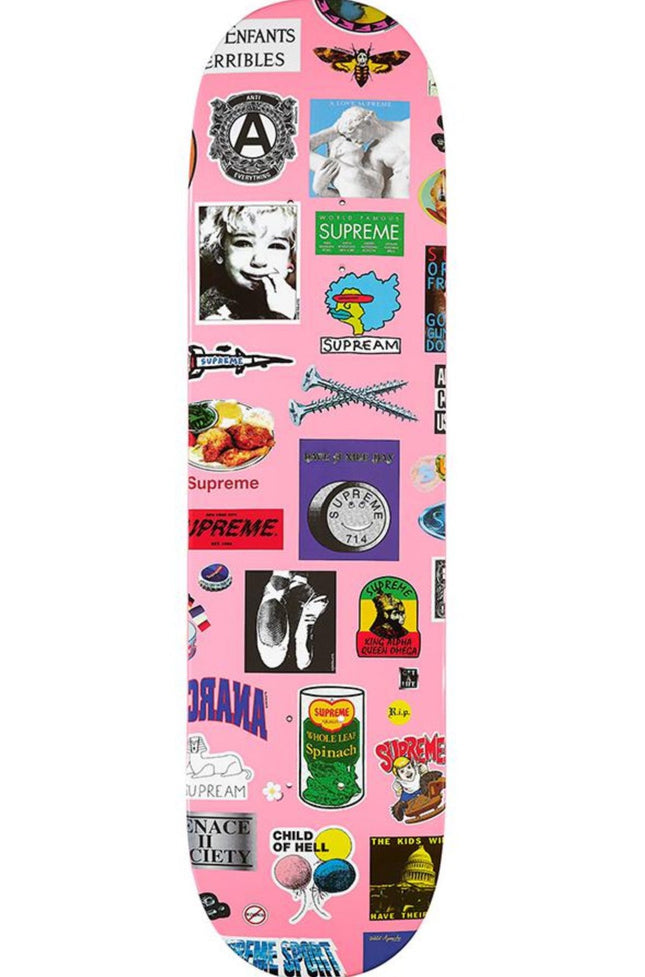 Stickers Pink Skateboard Art Deck by Supreme