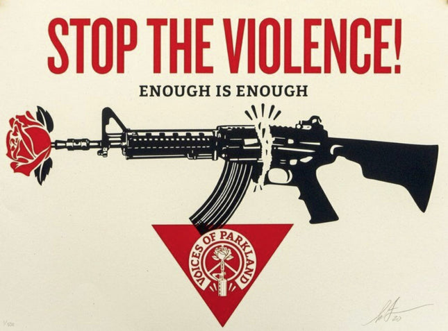 Stop The Violence! Voices of Parkland Silkscreen Print by Shepard Fairey- OBEY