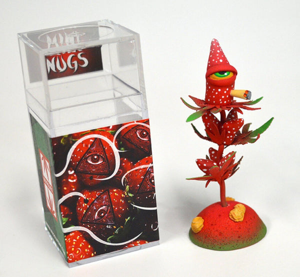 Escultura en miniatura de pepitas con forma de cogollo de fresa y ojo de piedra de Nugg Life NY - Ian Ziobrowski