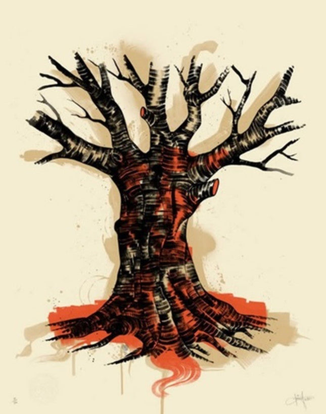 Strength Tree Silkscreen Print by Dave Kinsey