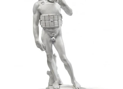 Suicide Man White Gesso Sculpture by Banksy x MediComToy