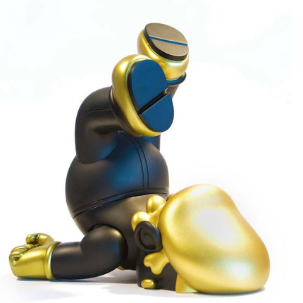 Super Crash Bro Black Gold Mario Art Toy by Josh Divine