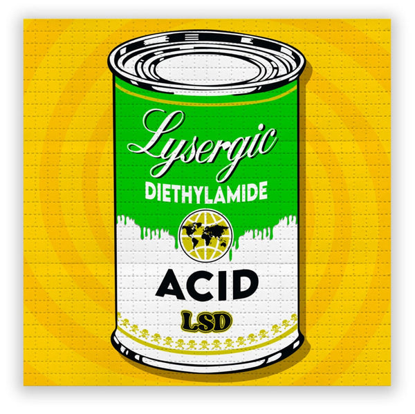 Super Soup Yellow Trip Blotter Paper Archival Print by Denial- Daniel Bombardier