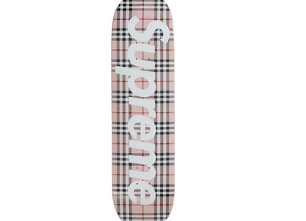 Burberry Pink Skateboard Art Deck by Supreme