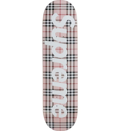 Burberry Pink Skateboard Art Deck by Supreme