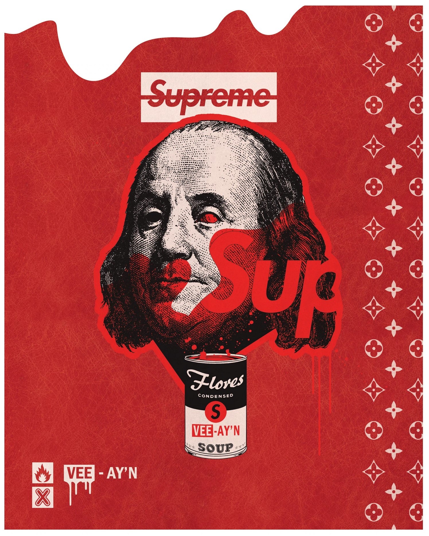 Projectsupreme Drip Supreme Drip Red Archival Print by Peter Van Flores – Sprayed Paint Art ...