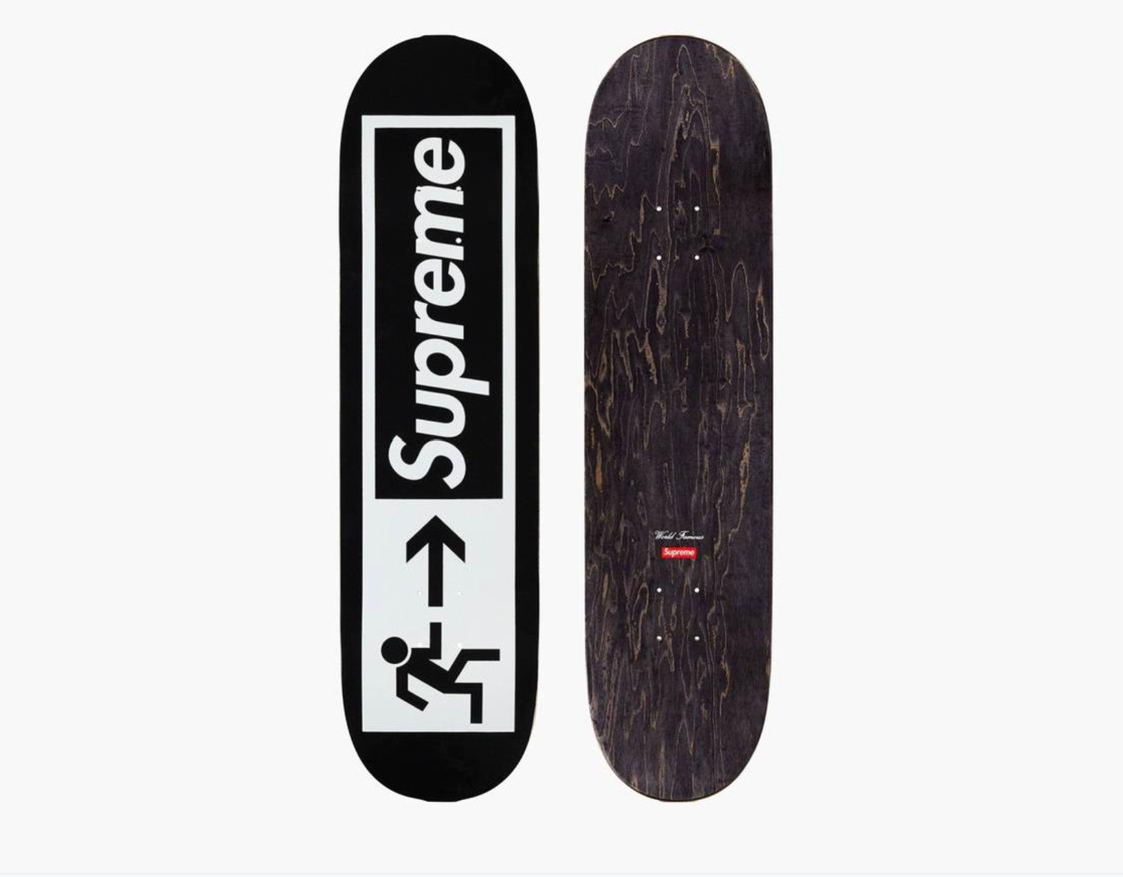 Supreme Stickers Skateboard Deck Black – New Leaf
