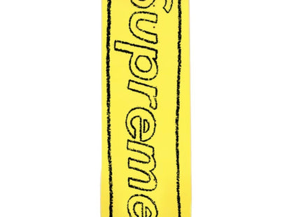 Supreme KAWS Chalk Logo Deck- Yellow Skateboard by Kaws- Brian Donnelly