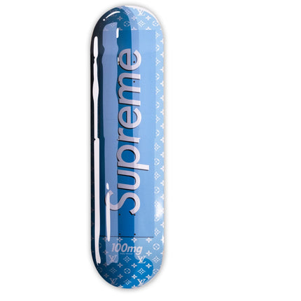 Supreme Vuitton Smashup Pill Blue Skateboard Deck by Denial- Daniel Bombardier
