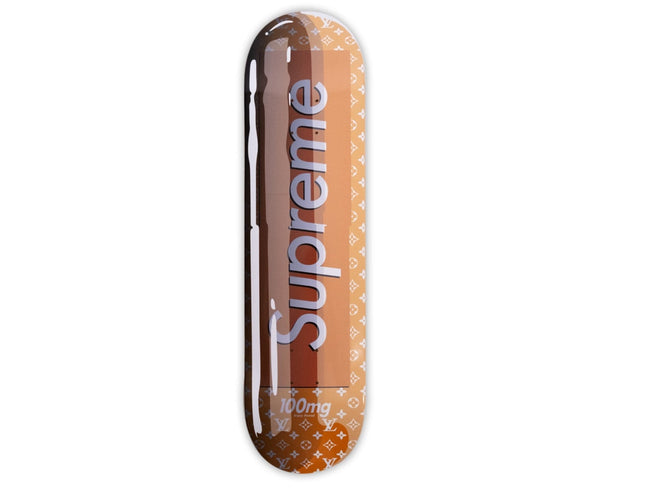 Supreme Vuitton Smashup Pill Orange Skateboard Deck by Denial- Daniel Bombardier