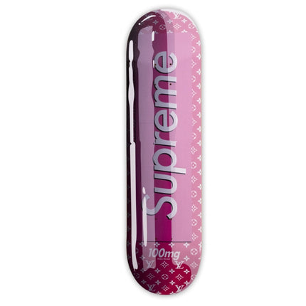 Supreme Vuitton Smashup Pill Pink Skateboard Deck by Denial- Daniel Bombardier