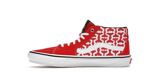 Skate Grosso Mid-Monogram S Logo Rojo Talla 12 de Supreme x Vans Shoes