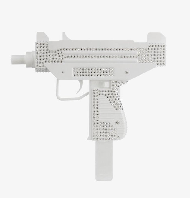 Swarovski Crystalized Ice Shoeuzi 100% Gun Art Sculpture by J-LDN aka Jack London