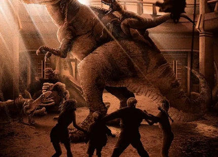 T-Rex Doesnt Want To Be Fed. He Wants To Hunt Silkscreen Print by Patrick Connan