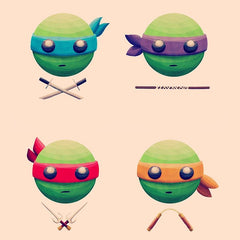 Teenage Mutant Ninja Turtles Archival Print by Nan Lawson