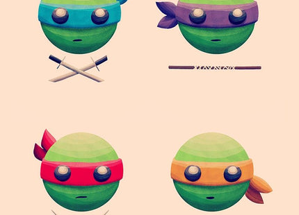 Teenage Mutant Ninja Turtles Archival Print by Nan Lawson