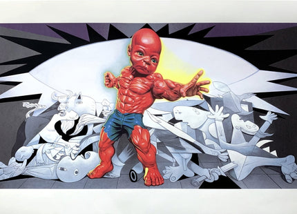 Temper Tot Tramples Guernica Silkscreen Print by Ron English