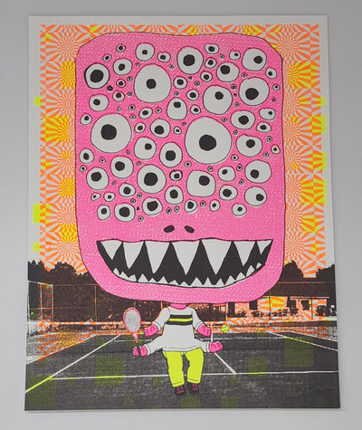 Tennis Alien AP Silkscreen Print by Nate Duval