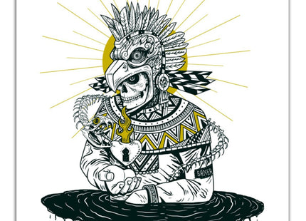Tenochtitlan Hot Foil Silkscreen Print by Saner