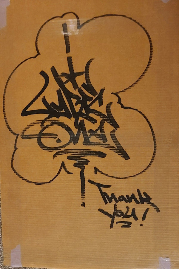 Merci Dessin original en carton étiqueté par Lyric One