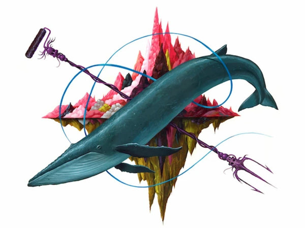 L'impression jet d'encre de la baleine bleue par Jeff Soto