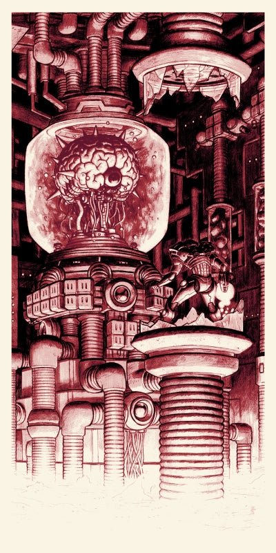 Serigrafía The Brain Large Glow de Nick Derington