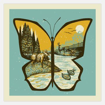The Butterfly Silkscreen Print by John Vogl