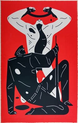 The Collaborator- Red Serigraph Print by Cleon Peterson