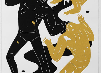 The Crawler- White Silkscreen Print by Cleon Peterson