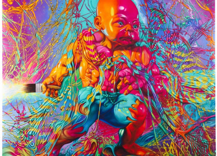 The Eternal Infancy of Art HPM Embellished Print by Ron English