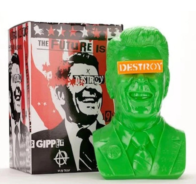 The Gipper Ultra Violence Green Art Toy by Frank Kozik