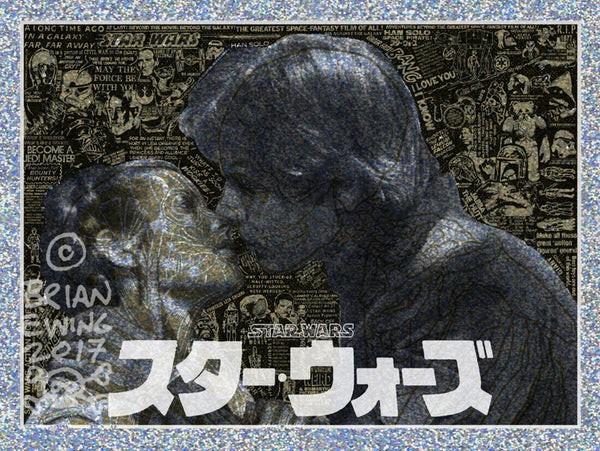 La sérigraphie Kiss Foil AP par Brian Ewing